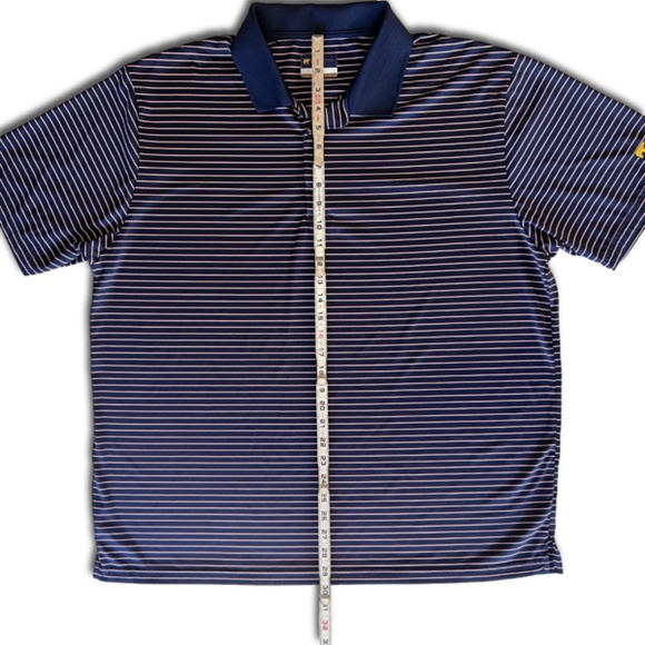 Jack Nicklaus Navy and White/Pink Pinstripes Golf Polo XXL Staydri - Picture 8 of 10